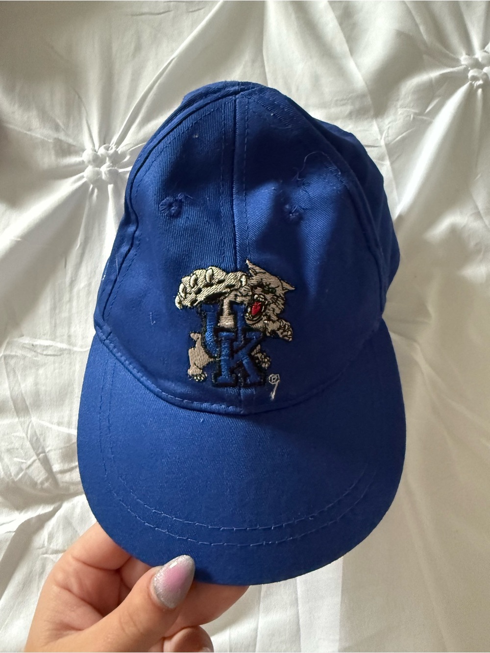 Kids Blue Baseball Cap with Embroidered University of Kentucky Wildcat Logo